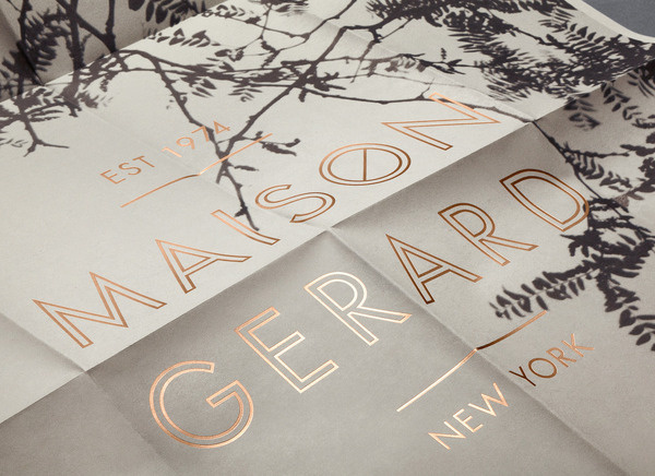 MAISON GERARD #typography #poster #foil #close up