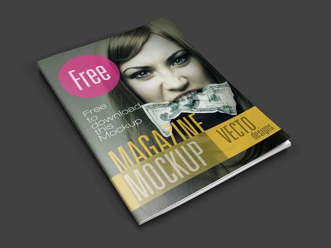 Free Simple Magazine Mockup