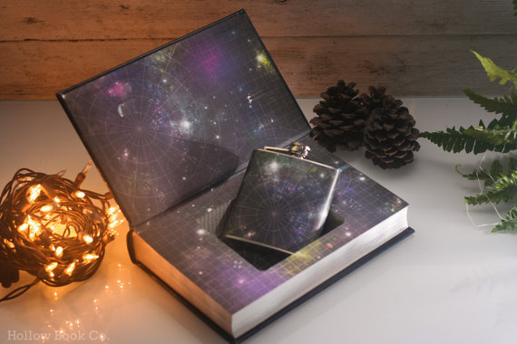 Hollow Book Safe The Ultimate Hitchhiker's Guide to the Galaxy (LEATHERBOUND) #safe #flask #books #book #space #etsy #galaxy #hollowbookco