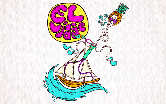 "El Viaje" by Molly Yllom #illustration #character #design #graphic #digital #trip #tropical