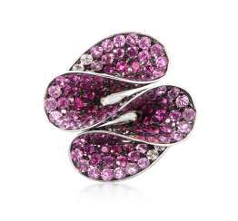 Pinksaphir-Brillant-Ring