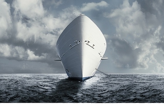 epic on the Behance Network #ocean #faded #clouds #white #water #skys #ship #blue #dull