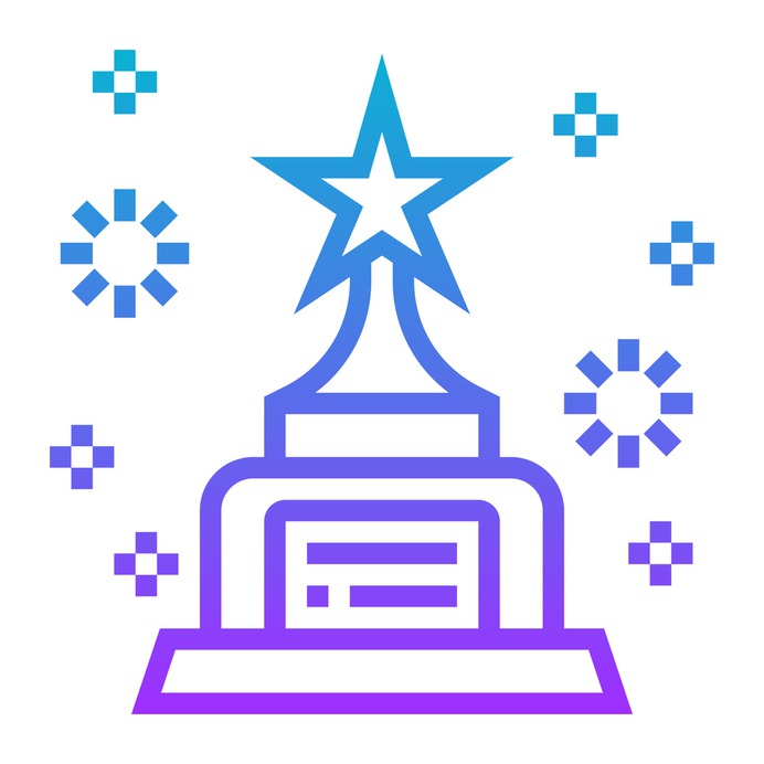 See more icon inspiration related to prize, champion, win, star, cup, sports and competition, winner, award and trophy on Flaticon.