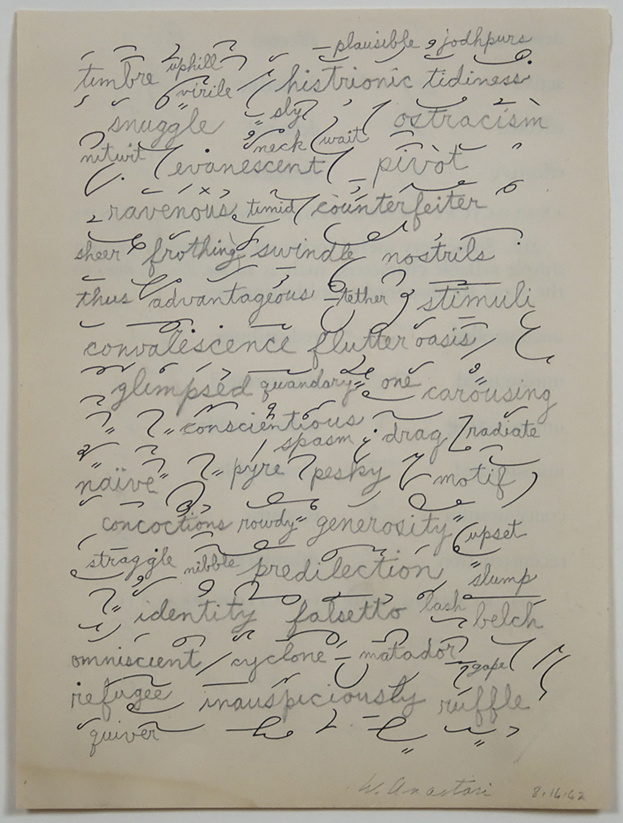 thinkingimages: "" William Anastasi, Word Drawing Over Short Hand Practice Page, 1962, graphite on found paper, 5 7/8 x 4 3/8 inches (14