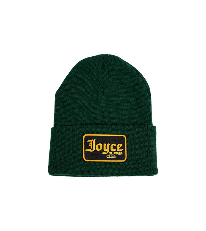Gigi's Hunting Cap When Gigi climbed down from the deer stand wearing this beanie, the entire forest clapped. Even the squirrels. Available in Maraschino Cherry, Black Coffee, Forest Green, and Hunter Orange. One size fits all*. 💯 Percent Acrylic. Patches are sewn on. *Unless you have a rather large head, in which case we are terribly sorry and offer our deepest sympathies. #JOYCE #supperclub #midwest #minneapolis #cap #hat #winterhat #knithat #grandma #gigi