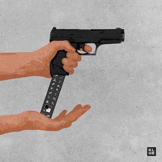 When you gotta blast those pixels out for a client. Created by @klhrdesign #Designspiration