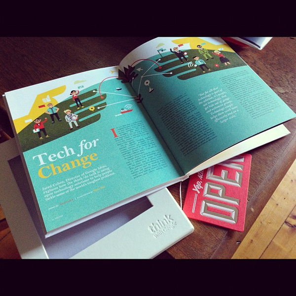 Tech for change #think #quarterly #spread #illustration #google
