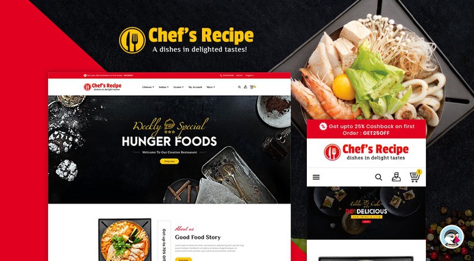 #Chef's #Recipe - #Restaurant #Food - #Prestashop #Responsive #Theme | #TemplateTrip #eCommerce #Website #Design #Template