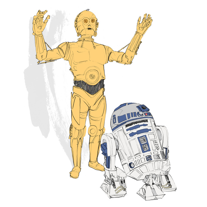 Star Wars illustrations for music magazine Rolling Stone Germany by Philipp Zurmöhle – www.philippzm.com #starwars #illustration #rolling