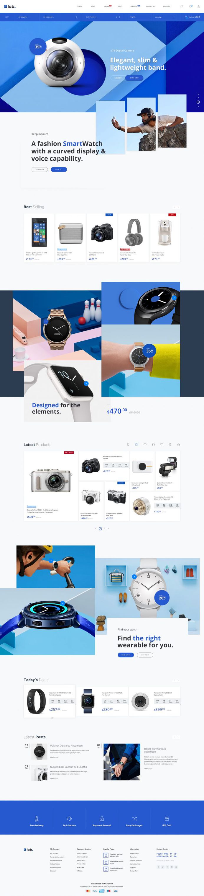 E-lab – eCommerce PSD Template by MarekMnishek