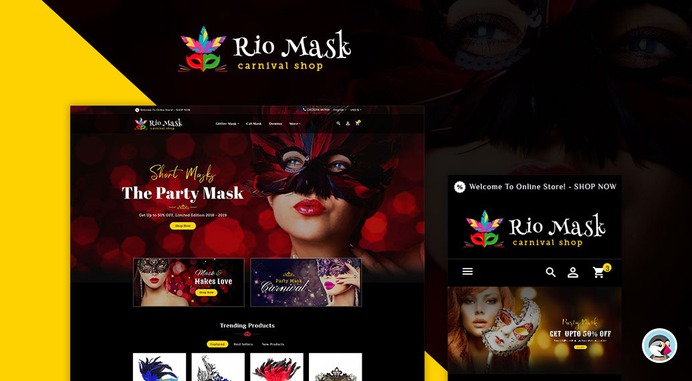 #Rio #Mask - #Party #Propz #Eye #Carnival - #Prestashop #Responsive #Theme | #TemplateTrip #eCommerce #Website #Design #Template