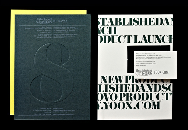Established & Sons #invite #deboss #emboss #diecut