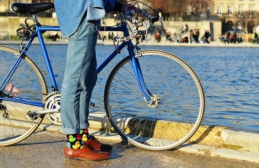 ducksocks.jpg (730×475) #fashion #spring #bike #girl