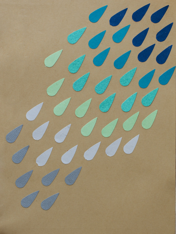 Rain - carotilla's blog #craft #rain #origami #cutting #punch #paper