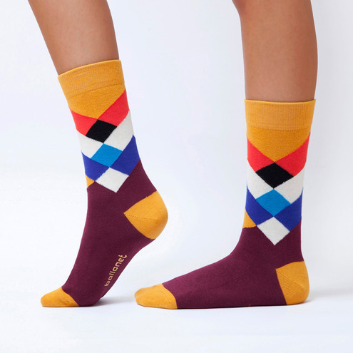 Diamond - Ballonet Socks #colourful #creative #funky #socks #fun #sock