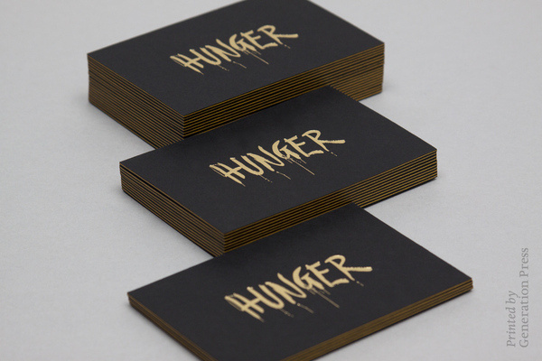 Hunger Stationery #business #edges #card #print #gold