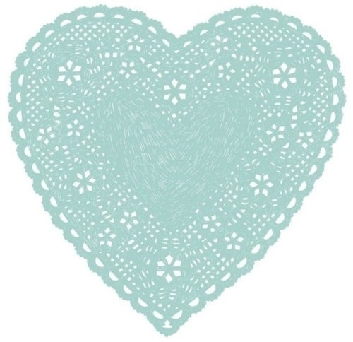 coqueterías - Much Love Blue by ashleyg on Etsy #heart #papercut #doily #celeste
