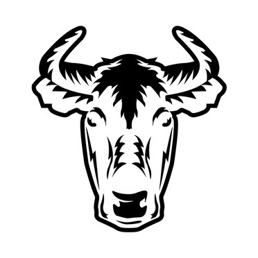 Bull Logo #bull #logo #symbol #blackwork #illustration