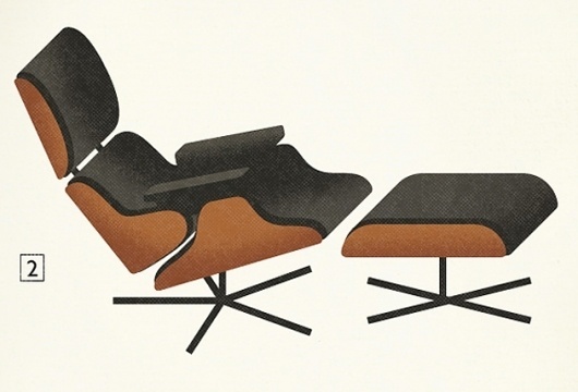 Modern Furniture Mid-Century Poster – Graphic Design, Illustration inspiration on MONOmoda #chair #illustration