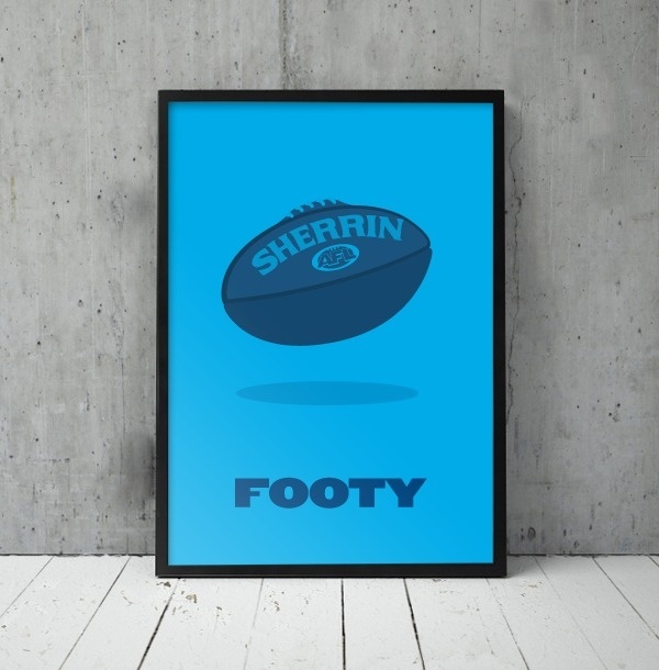 A-Z of Aussie Slang #print #slang #illustration #footy #poster #blue #football #shades #aussie