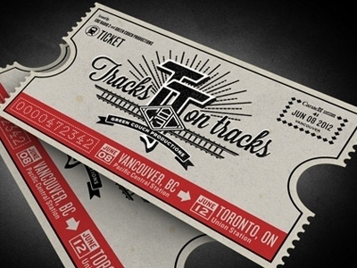 Dribbble - Tracks on Tracks by Ben Didier #music #type #tickets #logo