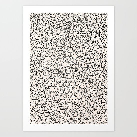 A Lot of Cats Art Print