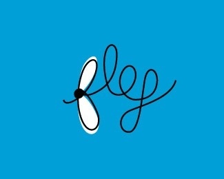 fly (c) Rodolfo Carrillo #logo #line #continuous #fly