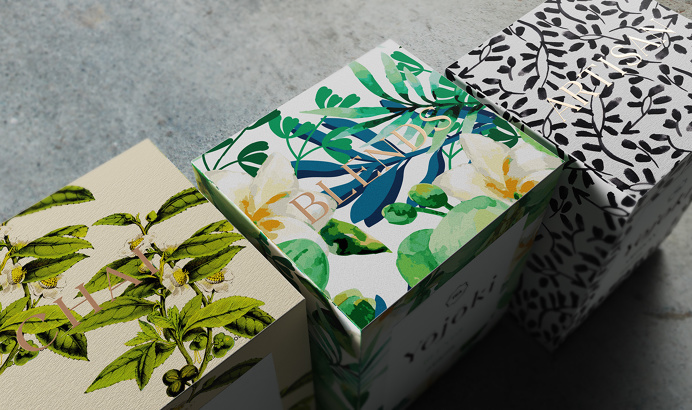 yojoki tea branding packaging japanese beauty beautiful minimal illsutration by ariel di lisio design mindsparkle mag