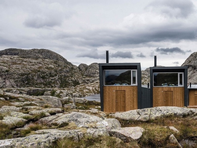 Modern Weatherproof Lodges on the Rogaland Hiking Trail