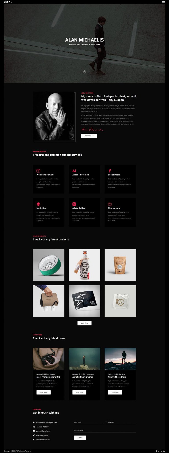 Lexal – Personal / Portfolio / Resume Template