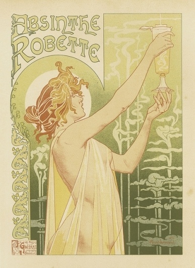 Gottart - Absinthe | Flickr - Photo Sharing! #boobies #nouveau #illustration #art #poster