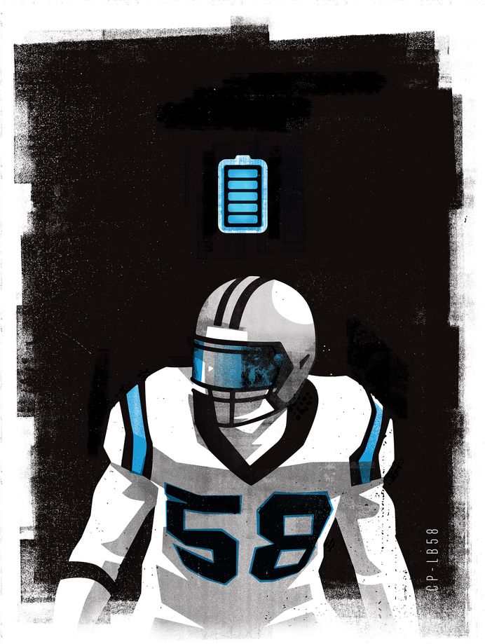 TD1 #Illustration by Matt Stevens #Sports #NFL #Carolina #Panthers #American #Football