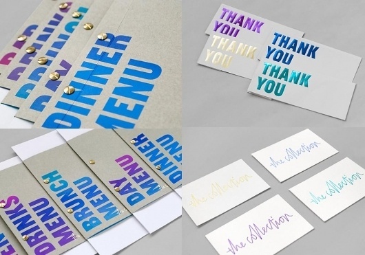 Collate #finishing #colour #branding #typography