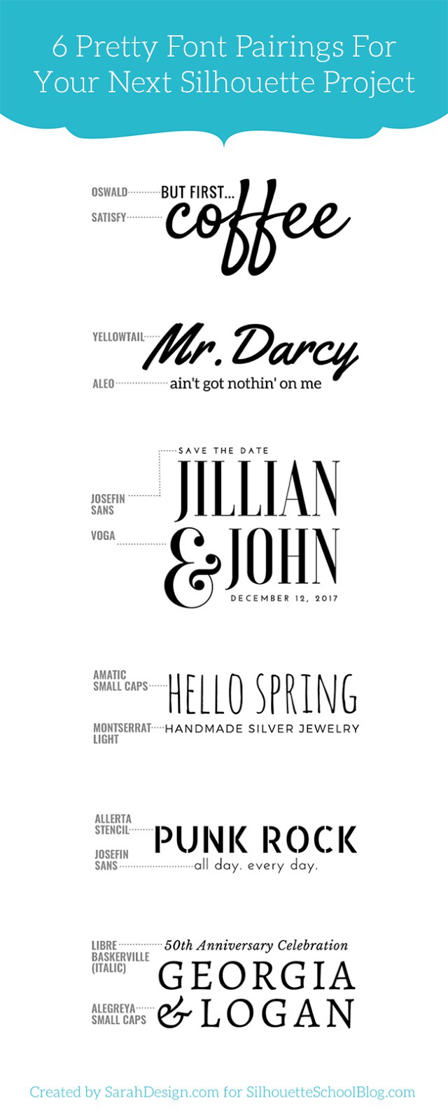 #1 Tip for Perfectly Pairing Fonts for Your Silhouette Projects (And 6 Perfect Matches)