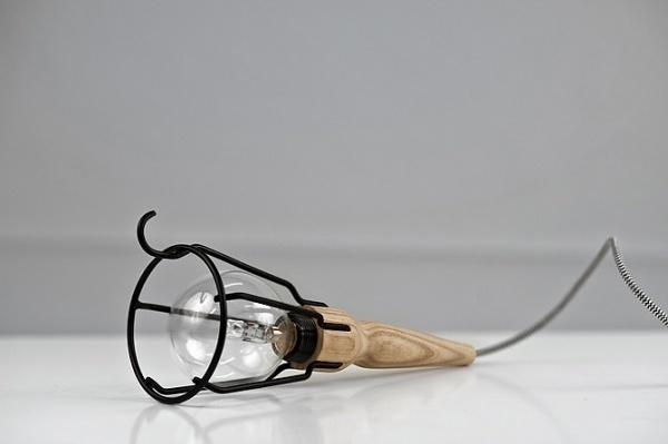 Captain Hook Lamp - Dan is your soulmate #interior #steel #lamp #bulb #design #black #wood #light