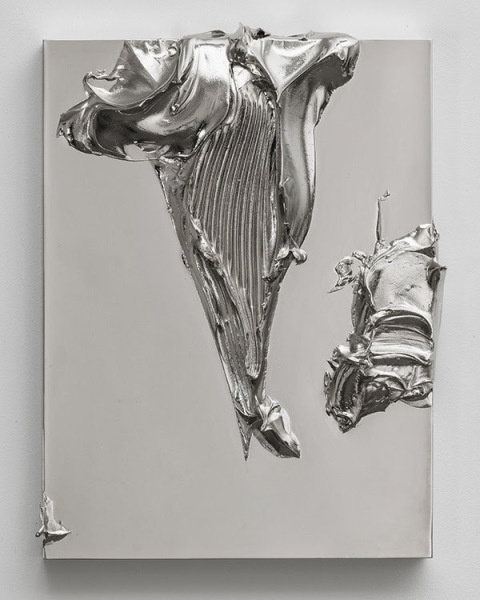 Painting as Sculpture by Jason Martin | PICDIT #painting #sculpture #silver #art