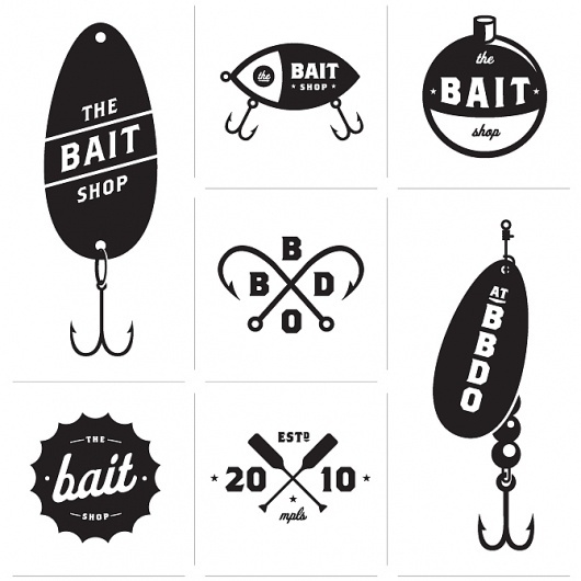 Allan Peters #bait #vector #blackwhite #logo #fishing