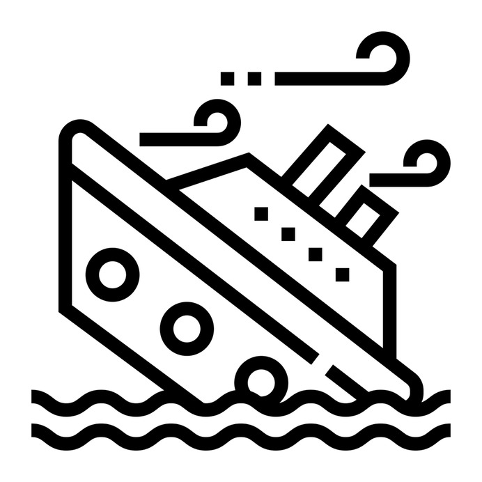 See more icon inspiration related to sink, fleet, ship, trip, danger, sinking, insurance, transportation, accident, dangerous, protect, disaster, natural, security, nature and travel on Flaticon.