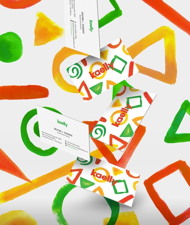 Kaelly stationery. #branding #business #card #shapes #brand #triangle #square #stationery #kids #watercolor