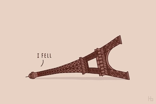 Funny Illustrations by Jaco Haasbroek #funny #illustration #paris #eiffel