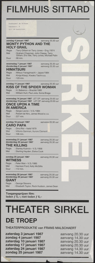 Filmhuis Sittard "Sirkel" #grid #layout #netherlands