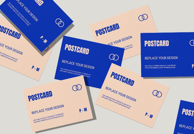 Postcard Mockup Scene #print #design #paper #postcard #mockup