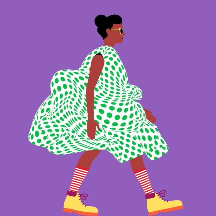 Catwalk #1 - by @mkrnld #catwalk #fashion #3d #pattern #illustration #women #mkrnld #model