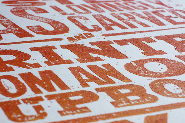 Luke Elliott #printed #letterpress #block