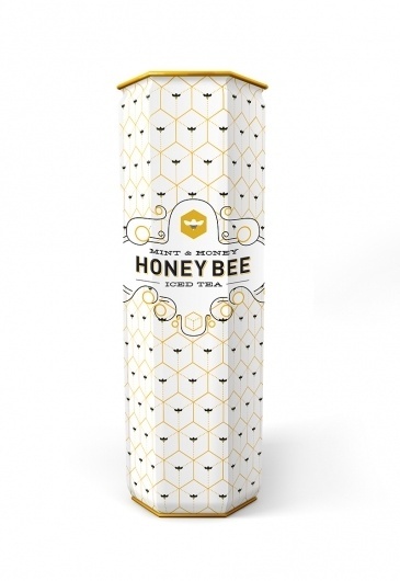 Dribbble - honey_bee_upload.jpg by Haruko Hayakawa #hayakawa #packaging #bee #mint #tea #honey #haruko