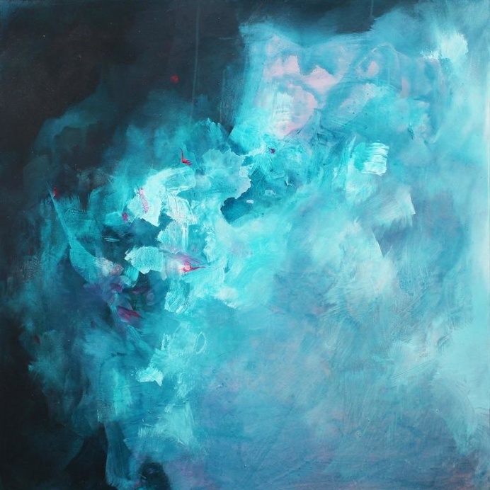 'Honne' by Jonathan Barber. 100cm x 100cm mixed media on canvas, 2017. www.jonathanbarber.co.uk