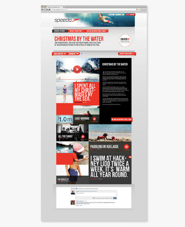 Speedo: Unforgettable Swims victoria hannan #speedo #design #web