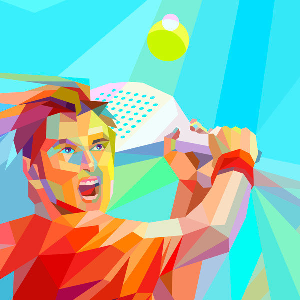 Estrella Damm World Padel Tour by Charis Tsevis on Behance #vector #polygon #tennis