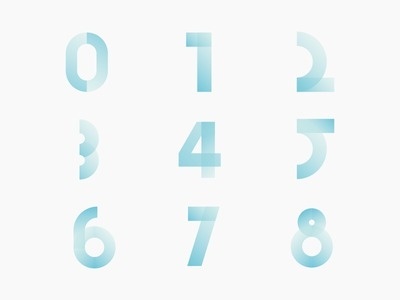 Fresh ice number collection #typograhpy #vector #collection #illustration #number #numbers #type #ice