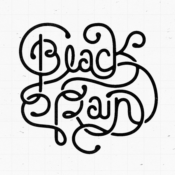 Black Rain #type #hand #ligatures #typography